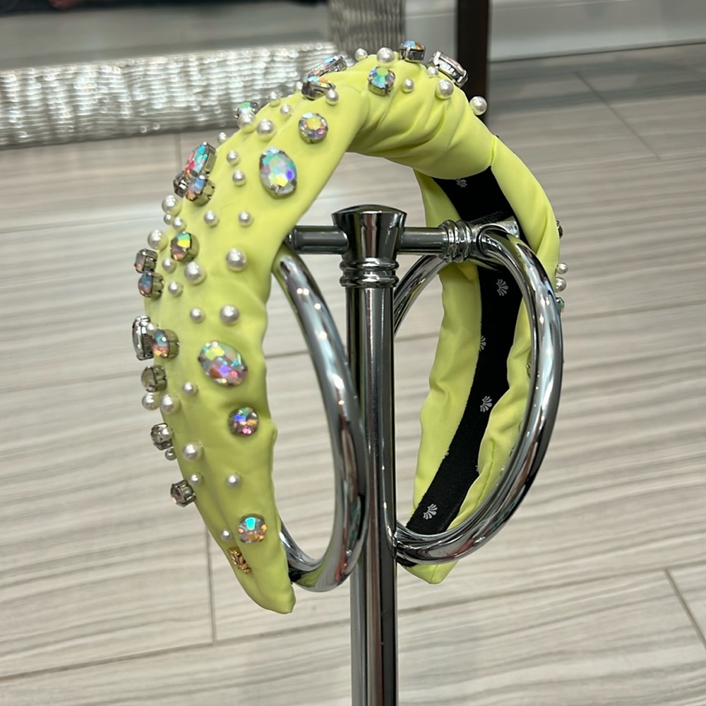 lele sadoughi x SCL collab; stoney clover lane lime headband